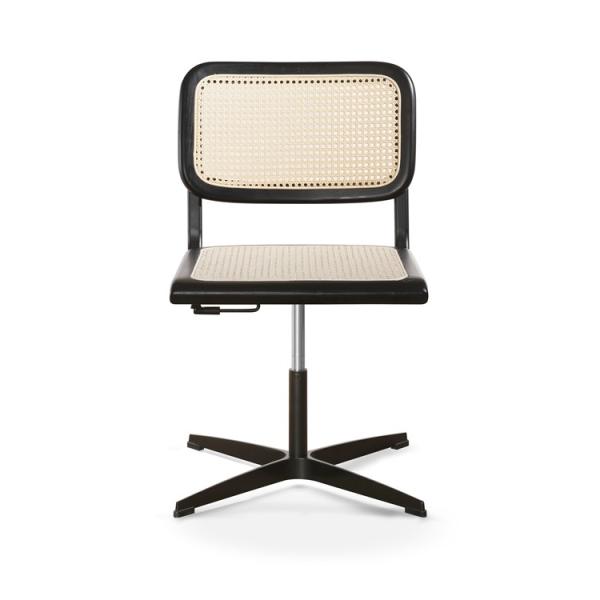 Armless Swivel Rattan Office Chairs