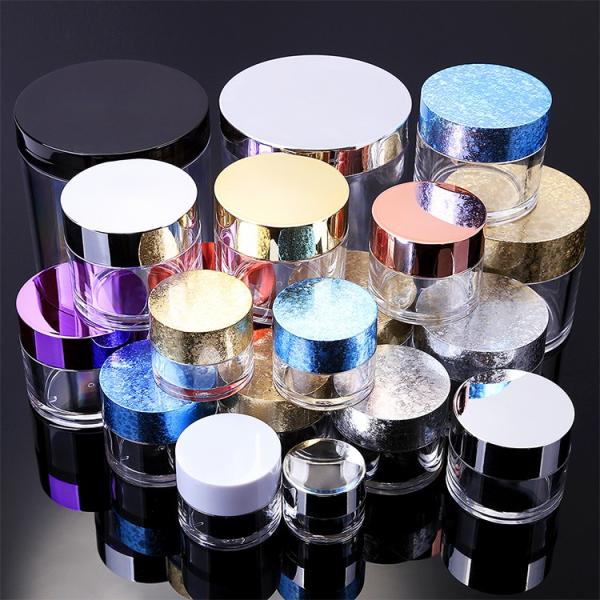 Acrylic Powder Jars Packaging Wholesale Custom Logo Clear Empty Plastic Cosmetic Container Cosmetic Packaging CN;GUA
