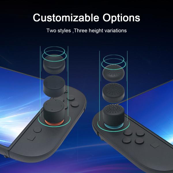 3D Anti-Slip 6 in 1 High low Combos Silicone Thumbstick Grip Joystick Caps for Nintendo Switch 2