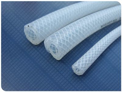 Food Machine High Temperature Braided Silicone Tubing For ID Range 2-100mm