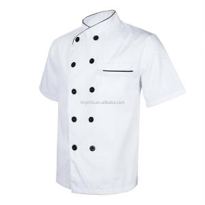 Restaurant Hotel Worker Lightweight Chef Coats Short Sleeve