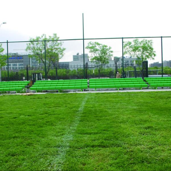 Color Customization Outdoor Metal Bleachers 3 Rows With Seats For Playground