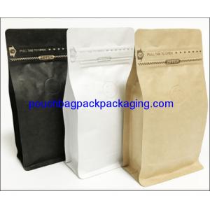 Block bottom stand up pouch, coffee bag, 95x55x185mm, 150 microns