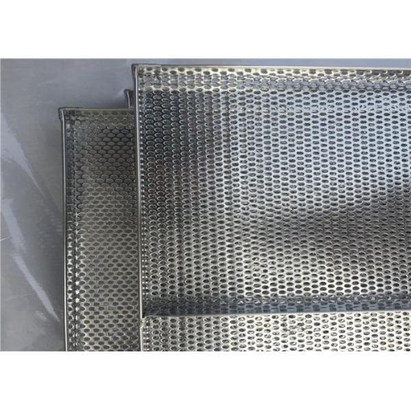 Food Grade Stainless Steel Mesh Tray Corrosion Resistance For Oven