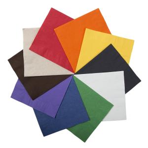 Biodegradable Gold Foil Napkin , 3ply Monogrammed Beverage Napkins