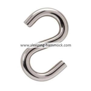 Two Pack Hammock Hanging Accessories , S Shaped Hooks Galvanized Utility 15.5 Cm