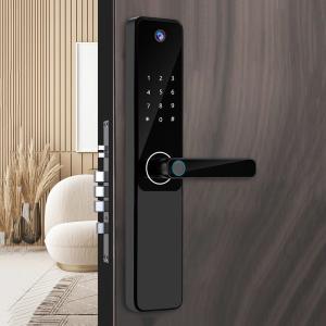High Security Camera Smart Lock Black Silver For Home Apartment