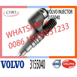 Quality D12D Common Rail Fuel Injector VOE3155040 3155040 for EC360 EC360B EC460 Excavator Injector for sale