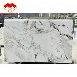Polished Milk White Alabaster Marble Big Slab for Living Room and Dining Table