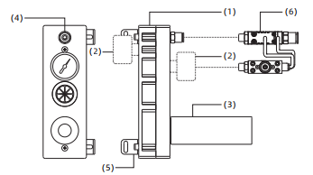 Multistage Vacuum Generator with 6.0 Bar Pressure 81 kPa Max Vacuum Level and 360 NL/min Max Vacuum Flow