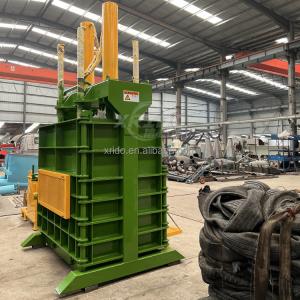 Vertical Tyre Baler Machine Iron Metal Hydraulic Press Baler