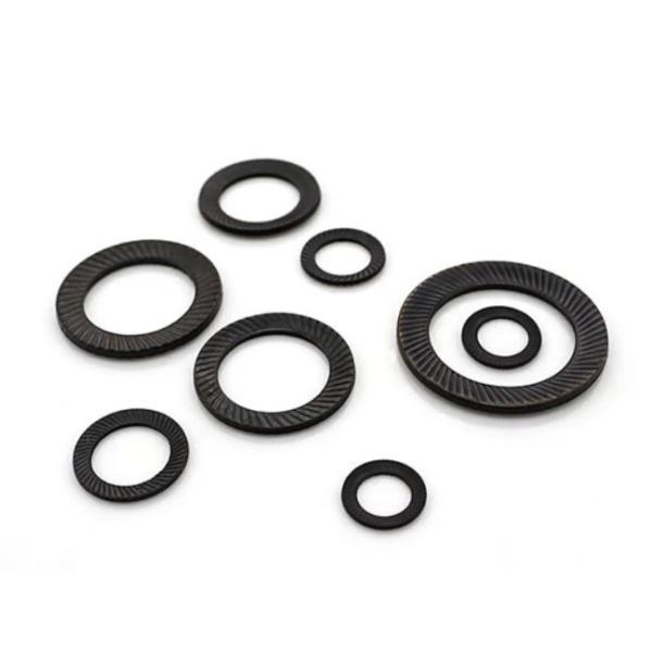 DIN 9250 Knurling Disc Spring Washer Black Oxide Conical Spring Contact Washer For Screws