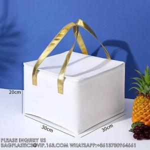 Cake Food Delivery Extra Large Non Woven Insulated Tote Food Bag Cooler Bag
