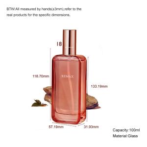 100ml Pink Gradient Glass Cosmetic Packaging Glass Lotion Bottle With Pump