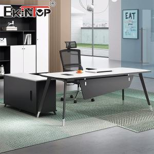 Modern Wood Office Desk Managers Desk Computer Desk Industrial Style