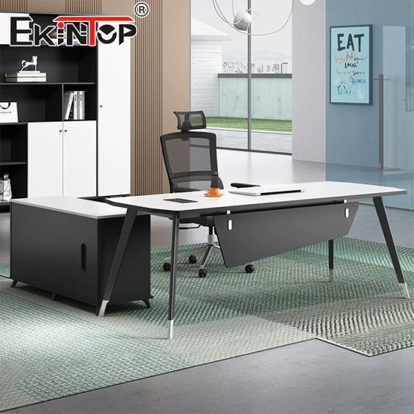Buy Modern Wood Office Desk Managers Desk Computer Desk Industrial Style at wholesale prices