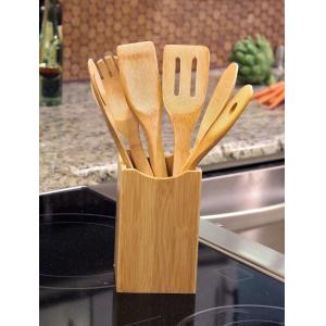 Professional Grade Bamboo Utensil Set Eco Friendly With Ergonomic Handle