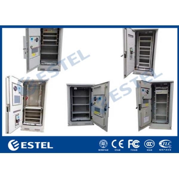 Single Wall Outdoor Electronic Equipment Enclosures Heat Insulation Including 38U Rack