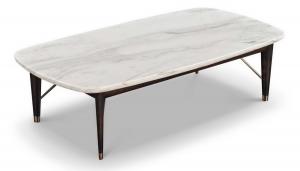 China Long table for Cocktail lounge coffee table by marble stone top with Oak solid wood and Stainless steel legs on sale