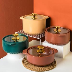 Modern Design Style Complete Cooking Pots Set With Ceramic Material