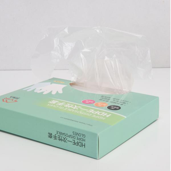 Thick HDPE Clear Plastic Polythene Disposable Food Service Gloves Kitchen