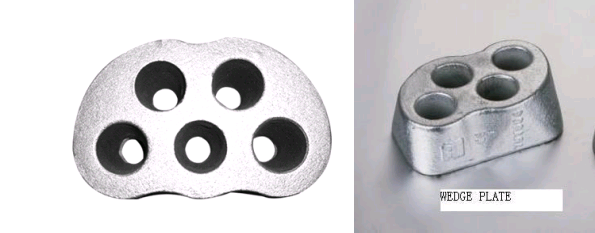 Prestressed Concrete Strands Steel Investment Casting Anchor Head Anchor Plate