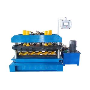 High Speed PPGL Glazed Tile Machine With Combined Cutting / Pressing Device