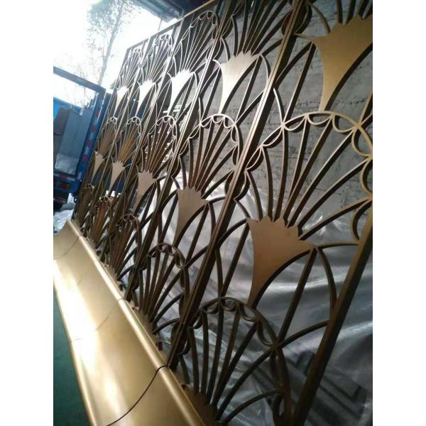 Bronze Cooper Metal Laser Cut Panels Color stainless steel room dividers For Sunshades Louver Window Screen 304 316