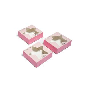 Small Pink Gift Pantone Cardboard Box With Window