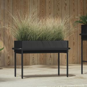 Quality 5 Star Hotel Luxury Outdoor Black Metal Flowerpot for sale