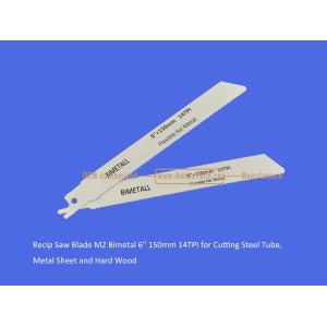 Recip Saw Blade M2 Bimetal 6" 150mm 14TPI for Cutting Steel Tube, Metal Sheet