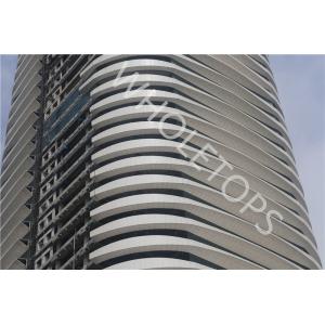 PVDF Coated 3.5MM Wall Aluminum Cladding Panel ISO14001 Customized Color