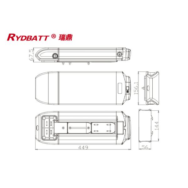 RYDBATT SSE-040(48V) Lithium Battery Pack Redar Li-18650-13S4P-48V 10.4Ah For Electric Bicycle Battery