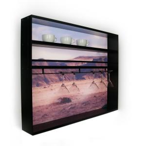 60X90X50cm LED Wall Mounted Aluminum Display Shelf