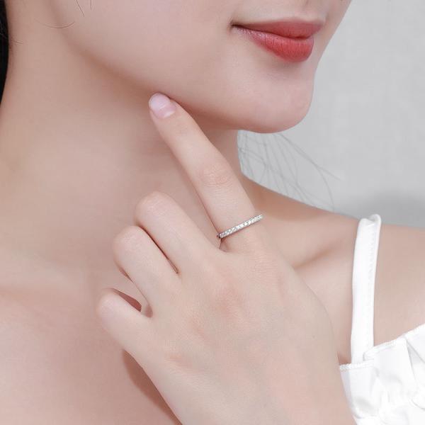 12# 13# 14# Stainless Gold Rings Luxury Silver Moissanite Ring