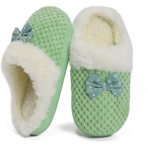 Anti Slip Design Indoor Childrens Bedroom Slippers With Knitted Upper OEM Logo