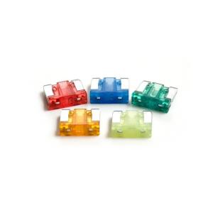 Low Profile 10.9mm Zinc Alloy Mini Blade Fuse Rated 32VDC 58VDC 60VDC 15A Blue