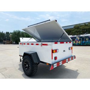 White Outdoor Camping Trailer Convenient Camping Storage Trailers