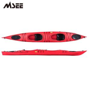 China Stable Single Deep Sea Kayak Fishing Paddle Plastic With 1 Seat In Red on sale