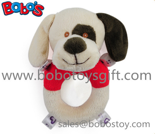 Buy 6" Plush Stuffed Soft Dog Handbell Toys For Infant at wholesale prices