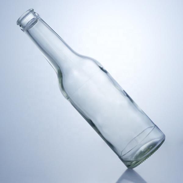 Flint Glass 276ml Brandy Vodka Tequila Glass Bottle With Cork For Body Material Glass