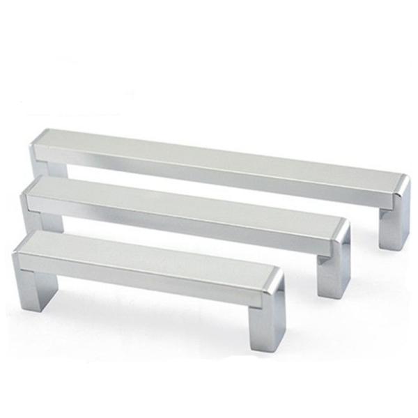 Solid 192mm Kitchen Aluminium Cabinet Handles Square Cupboard Pulls Modern Dresser Knobs
