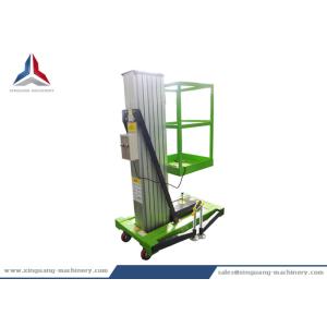 9m Single Mast Hydraulic Aluminum Lift Platform with 100kg Load Capacity