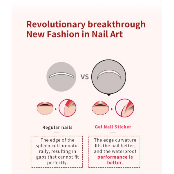 Wholesale Gel Nail Polish Stickers New Trends Factory Price Colorful Semi Gel Nail Sticker Factory In China