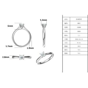 925 Sterling Silver Jewelry Diamond Moissanite Engagement Rings Promise Rings