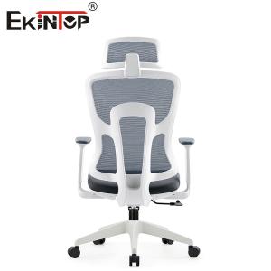 Gray Modern Swivel Ergonomic Mesh Desk Chair With Headrest