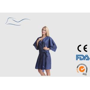 Quality Lightweight Plus Size Kimono Robe , Disposable Spa Robes With Elastic Cuffs for sale