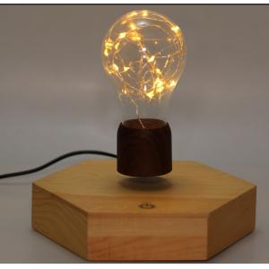 wooden base magnetic levitation lamp light led bulb for gift toys decoration