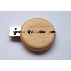 Quality Flash Drives Wooden Round USB for sale