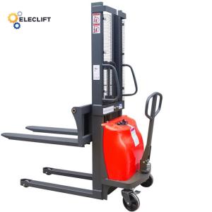 Polyurethane Wheel Hand Semi Electric Pallet Stacker 24V 120Ah